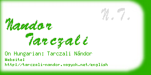 nandor tarczali business card